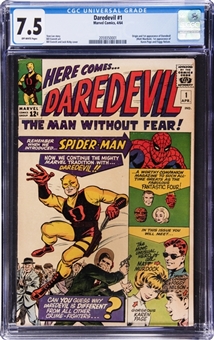 1964 Marvel Comics "Daredevil" #1 (First Appearance of The Daredevil) - CGC 7.5 Off-White Pages